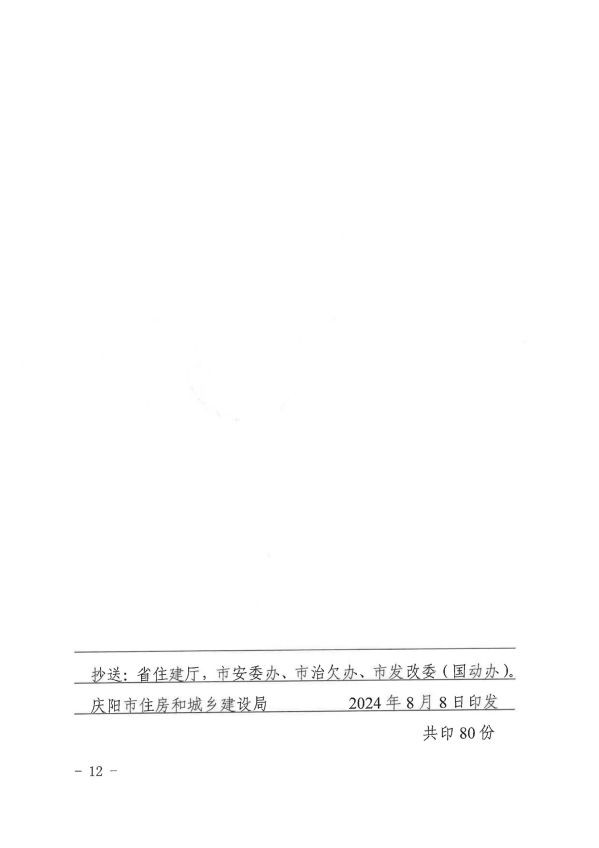 關于轉發(fā)《慶陽市住房和城鄉(xiāng)建設局關于開展全市建筑市場綜合執(zhí)法檢查暨安全生產(chǎn)治本攻堅三年行動督查工作的通知》通知